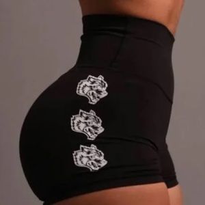 SHE Darc Sport black scrunch shorts athletic limited edition